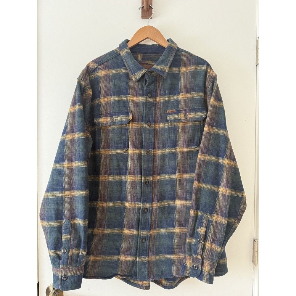 ORVIS Big Bear Shirt Jacket Mens 2XL Heavy Brushed Flannel Pockets Outdoor